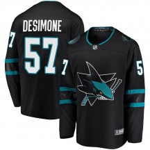 Youth Fanatics Branded San Jose Sharks Nick DeSimone Black ized Alternate Jersey - Breakaway