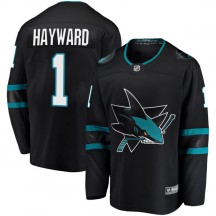 Youth Fanatics Branded San Jose Sharks Brian Hayward Black Alternate Jersey - Breakaway