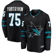 Youth Fanatics Branded San Jose Sharks Danil Yurtaykin Black Alternate Jersey - Breakaway