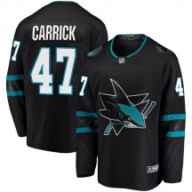 Men's Fanatics Branded San Jose Sharks Trevor Carrick Black Alternate Jersey - Breakaway