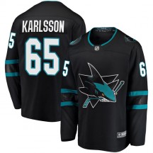 Men's Fanatics Branded San Jose Sharks Erik Karlsson Black Alternate Jersey - Breakaway