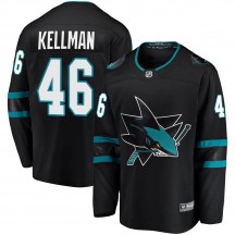 Men's Fanatics Branded San Jose Sharks Joel Kellman Black Alternate Jersey - Breakaway