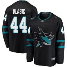 Men's Fanatics Branded San Jose Sharks Marc-Edouard Vlasic Black Alternate Jersey - Breakaway