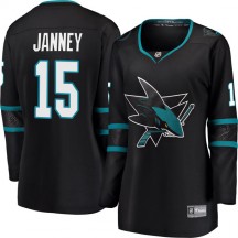 Women's Fanatics Branded San Jose Sharks Craig Janney Black Alternate Jersey - Breakaway