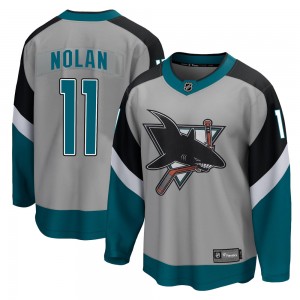 Youth Fanatics Branded San Jose Sharks Owen Nolan Gray 2020/21 Special Edition Jersey - Breakaway