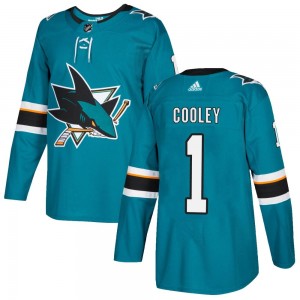 Men's Adidas San Jose Sharks Devin Cooley Teal Home Jersey - Authentic