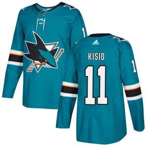 Men's Adidas San Jose Sharks Kelly Kisio Teal Home Jersey - Authentic