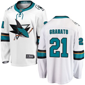 Men's Fanatics Branded San Jose Sharks Tony Granato White Away Jersey - Breakaway