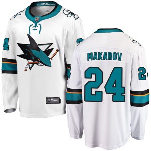 Men's Fanatics Branded San Jose Sharks Sergei Makarov White Away Jersey - Breakaway