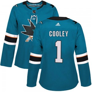 Women's Adidas San Jose Sharks Devin Cooley Teal Home Jersey - Authentic