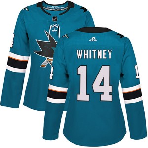 Women's Adidas San Jose Sharks Ray Whitney Teal Home Jersey - Authentic