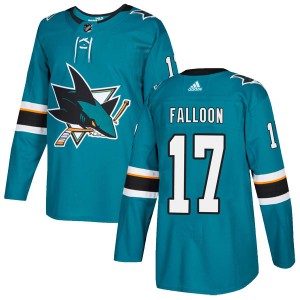 Youth Adidas San Jose Sharks Pat Falloon Teal Home Jersey - Authentic