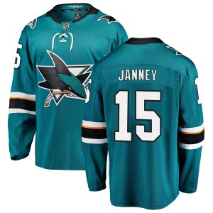 Men's Fanatics Branded San Jose Sharks Craig Janney Teal Home Jersey - Breakaway