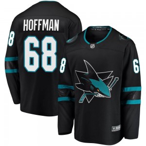 Men's Fanatics Branded San Jose Sharks Mike Hoffman Black Alternate Jersey - Breakaway