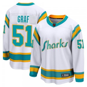 Youth Fanatics Branded San Jose Sharks Collin Graf White Special Edition 2.0 Jersey - Breakaway