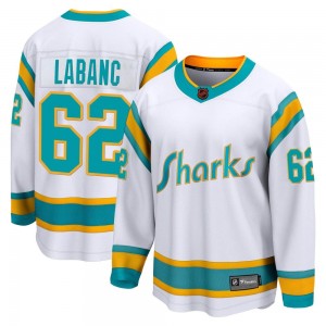 Youth Fanatics Branded San Jose Sharks Kevin Labanc White Special Edition 2.0 Jersey - Breakaway