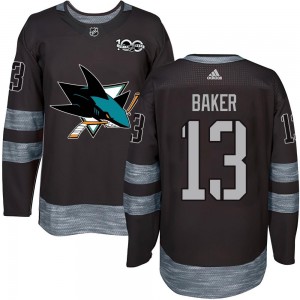 Youth San Jose Sharks Jamie Baker Black 1917-2017 100th Anniversary Jersey - Authentic