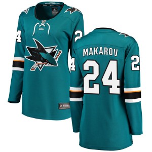 Women's Fanatics Branded San Jose Sharks Sergei Makarov Teal Home Jersey - Breakaway