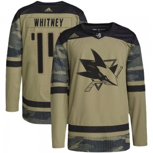 Youth Adidas San Jose Sharks Ray Whitney Camo Military Appreciation Practice Jersey - Authentic