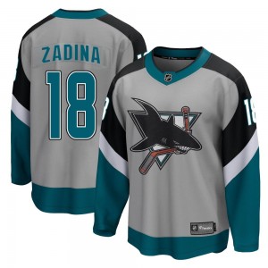 Men's Fanatics Branded San Jose Sharks Filip Zadina Gray 2020/21 Special Edition Jersey - Breakaway