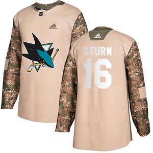 Youth Adidas San Jose Sharks Marco Sturm Camo Veterans Day Practice Jersey - Authentic