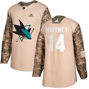 Youth Adidas San Jose Sharks Ray Whitney Camo Veterans Day Practice Jersey - Authentic