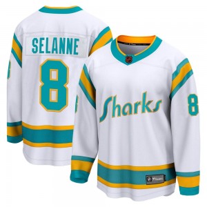 Men's Fanatics Branded San Jose Sharks Teemu Selanne White Special Edition 2.0 Jersey - Breakaway