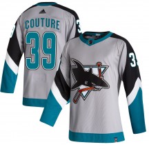 Youth Adidas San Jose Sharks Logan Couture Gray 2020/21 Reverse Retro Jersey - Authentic