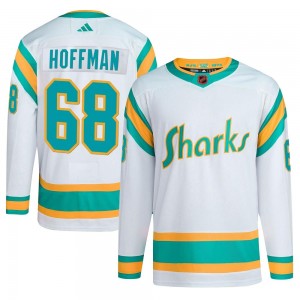 Youth Adidas San Jose Sharks Mike Hoffman White Reverse Retro 2.0 Jersey - Authentic