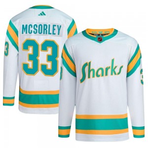 Youth Adidas San Jose Sharks Marty Mcsorley White Reverse Retro 2.0 Jersey - Authentic