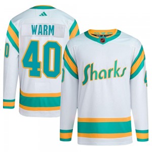 Youth Adidas San Jose Sharks Beck Warm White Reverse Retro 2.0 Jersey - Authentic