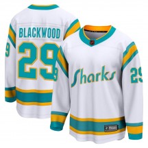 Youth Fanatics Branded San Jose Sharks Mackenzie Blackwood White Special Edition 2.0 Jersey - Breakaway