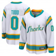 Youth Fanatics Branded San Jose Sharks Nathan Todd White Special Edition 2.0 Jersey - Breakaway