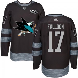 Youth San Jose Sharks Pat Falloon Black 1917-2017 100th Anniversary Jersey - Authentic