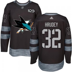 Youth San Jose Sharks Kelly Hrudey Black 1917-2017 100th Anniversary Jersey - Authentic